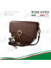 Toscanto Leder Umhängetasche, Citytasche Toscanto Tasche dunkelbraun ca. 30cm