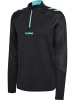 Hummel Halbreißverschluss Sweatshirt Hmlblaze Herren in BLACK/POOL BLUE