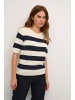 Kaffe Strickpullover KAlizza Regular fit in Navy/Turtledove Bold Stripe