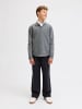 JACK & JONES Junior Gestricktes Polo in Medium Grey Melange