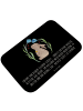 Mr. & Mrs. Panda Badteppich Hase Blume mit Spruch in Schwarz