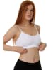 Yenita® Spaghetti Bustier 3er Set Seamless - Sport BH in weiss