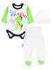 TupTam Baby Bekleidungsset Langarmbody Hose Mütze3 teilig in weiß Modell 3