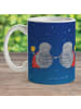 Mr. & Mrs. Panda Kaffeebecher Sternzeichen Zwilling ohne Spruch in Sternenhimmel Blau
