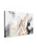 MuchoWow Leinwand bilder Abstrakte Kunst weiß gold (BxH)