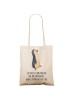 Mr. & Mrs. Panda Jutebeutel Pinguin mHerzieren mit Spruch in Creme