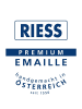 Riess Fleischtopf mit Glasdeckel Emaille Nouvelle Rosso extra stark in Schwarz