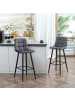 HOMCOM Barhocker-Set in Grau 42L x 55B x 103H cm