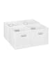 relaxdays 4 x Aufbewahrungsbox in Weiß - (B)30 x (H)30 x (T)30 cm