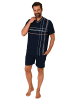 NORMANN kurzarm Schlafanzug Shorty Pyjama - 80486 in navy