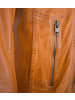 FREAKY NATION Bikerlederjacke Lammnappa in Orangegelb