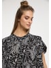 VIRITA Women Kurzarmbluse in Schwarz Weiss