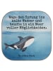 Mr. & Mrs. Panda Untersetzer Glas Orca Design mit Spruch in Weiß
