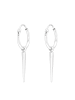 Alexander York Creolen CHARM-NADEL in 925 Sterling Silber, 2-tlg.