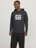 Jack & Jones Kapuzenpullover in Dark Grey Melange 1