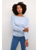 Kaffe Langarm-Bluse KAmathilde Loose fit in Turtledove/Blue Stripe