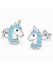 schmuck23 Silber Ohrringe 925 Einhorn 0,7 cm x 0,8 cm
