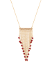 faina Women Tassel Nacklace in Rose Gold Red