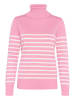 SAINT TROPEZ Rollkragen MilaSZ Gerade Passform in Sea Pink Mel/Ice Stripe