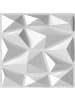 COSTWAY 50 Stück 3D Wandpaneele Diamant 30x30cm in Weiß