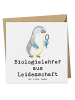 Mr. & Mrs. Panda Einladungskarte Biologielehrer Leidenschaft mit... in Weiß
