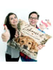 Mr. & Mrs. Panda Kissen 40x40 Hund Gemütlich Design mit Spruch in Weiß