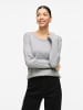 Vila Strickpullover in Light Grey Melange