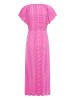 ICHI Freizeitkleid IHAYA Relaxed fit in PINK/WHITE GRAPHIC SCALLOP