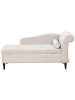 Beliani Chaiselongue LUIRO in Beige/Schwarz - (W) 160 x (H) 77 x (L) 70 cm rechtsseitig