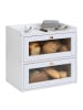 relaxdays Brotkasten in Weiß – (B)36,5 x (H)34 x (T)24 cm