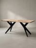 KADIMA DESIGN Esszimmertisch 180x90x76 cm Massivholz Metall Esstisch