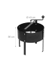 relaxdays Gartensieb in Schwarz - (H)56 x Ø 40 cm