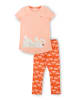 Sigikid Pyjama Kinder Schlafanzug in Rosa/Rot/ lange Hose