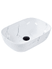 Beliani Waschbecken HOPI in Weiß - (W) 47 x (H) 14 x (L) 34 cm