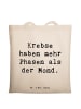 Mr. & Mrs. Panda Jutebeutel Spruch Krebs Phasen mit Spruch in Creme