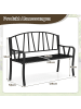 COSTWAY Gartenbank Metall 129x53x93cm in Schwarz