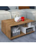 VCM  Holz Sofatisch Couchtisch Wohnzimmertisch Sulas in Honig-Eiche / Weiß
