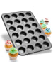 Zenker 24er-Mini-Muffinform Black Metallic, 38,5x26,5x2 cm