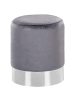 Beliani Pouf BRIGITTE in Grau/Silber - (W) 36 x (H) 44 x (L) 36 cm