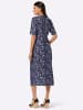Sieh an! Druck-Kleid in marine-hellblau-bedruckt