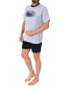NORMANN kurzarm Schlafanzug Shorty Pyjama - 77277 in blau