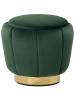 Beliani Pouf IRVING in Grün/Gold - (W) 43 x (H) 37 x (L) 43 cm