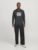 Jack & Jones Kapuzenpullover in Dark Grey Melange