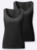 WITT WEIDEN 2er-Pack Shirttops in schwarz + schwarz