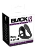 Black Velvets Penisring mit Plug Ring & plug in schwarz