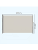 SONGMICS Seitenmarkise Sheld in Beige - (B)400 x (H)200 cm