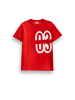 Coccodrillo Baumwoll-T-Shirt mit kurzen Ärmeln in rot