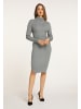 faina Damen Strickkleid in Grau Melange