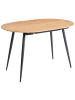 Beliani Esszimmertisch CLAVET in Braun/Schwarz - (W) 80 x (H) 77 x (L) 120 cm