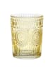 MARELIDA 4er Set Trinkglas Wasserglas Vintage Boho 280ml in gelb